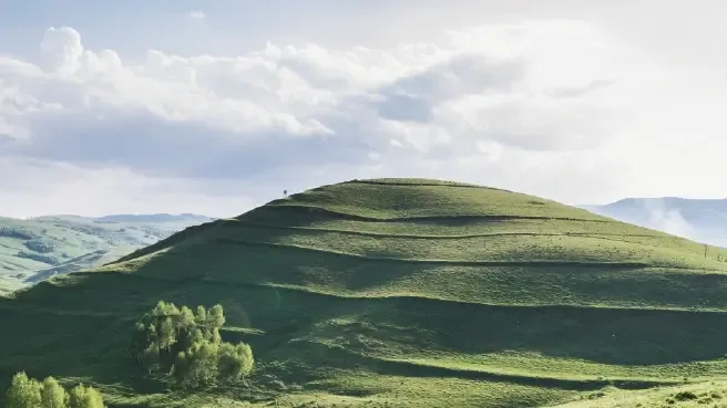 Green hills for topographical survey