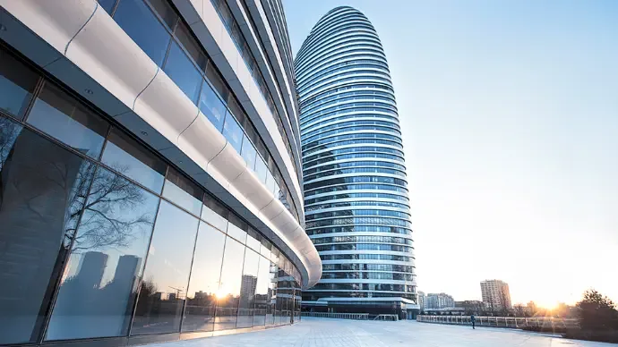 Modern high-rise buildings