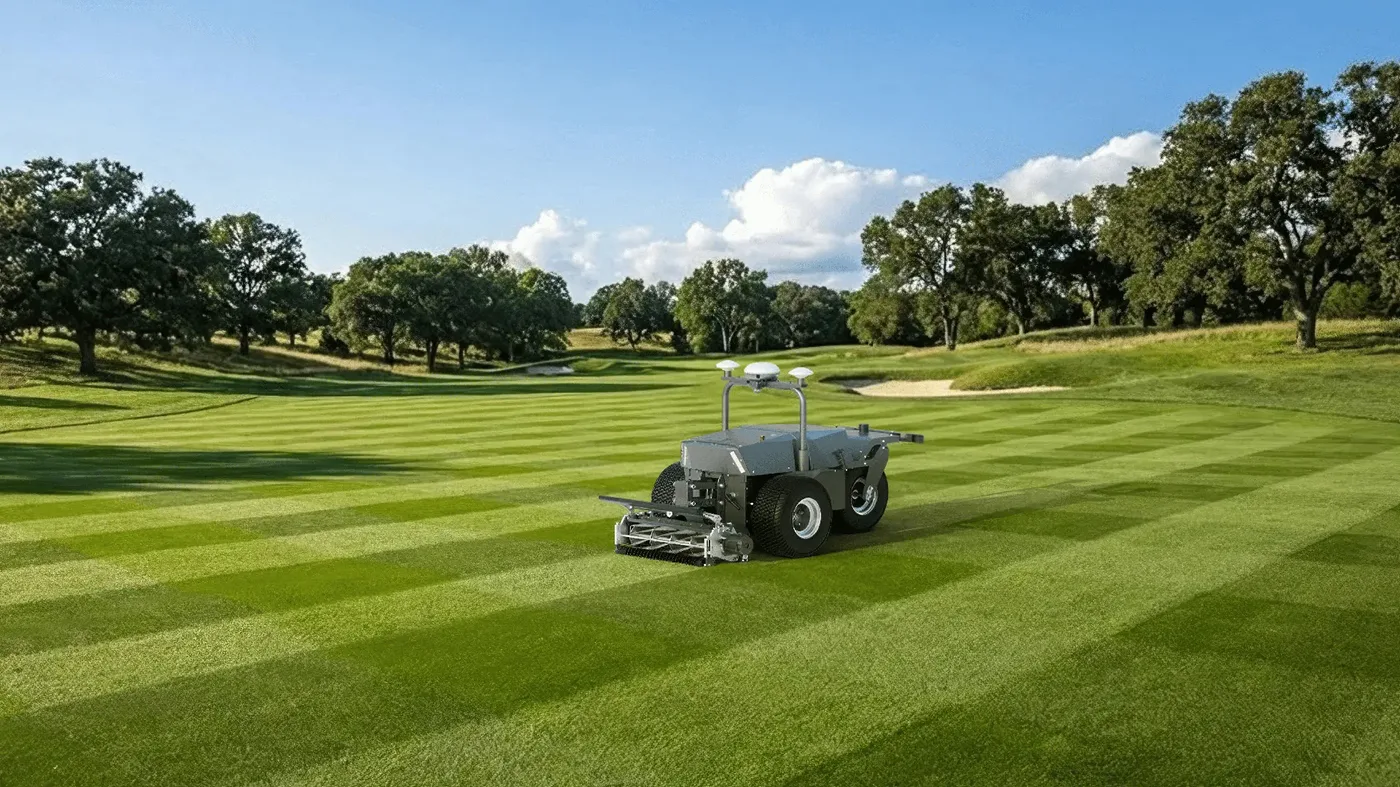 RCM01 mowing stripes on a fairway