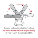 RAM X-Grip Large Phone Mount with Twist-Lock Suction Cup, Long Arm - RAM-B-166-C-UN10U_4