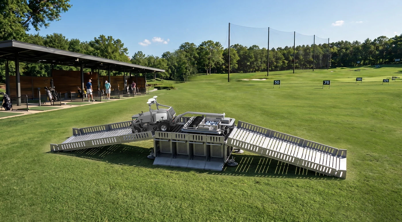 FJD BP02 tömningsramp vid drivingrange