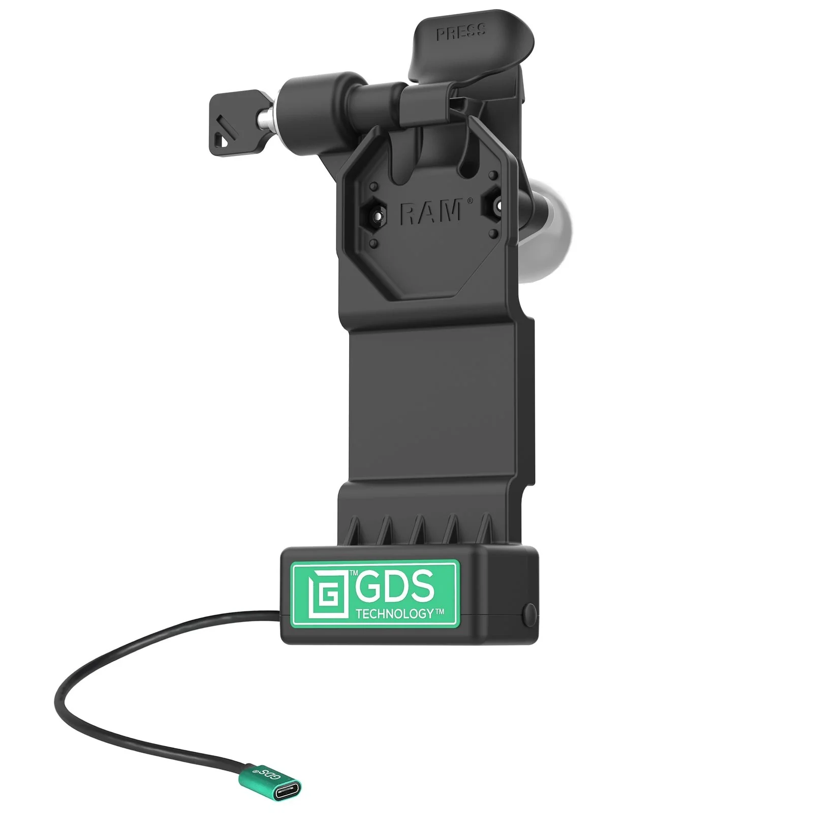 [RAM-GDS-DOCKLL-U1CPU] GDS Uni-Conn Powered Snap-In Vehicle Dock with Left Hand Lock