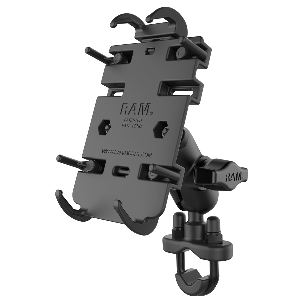 [RAM-B-149Z-A-PD3U] RAM Quick-Grip Phone Mount with Short Arm and U-Bolt Base
