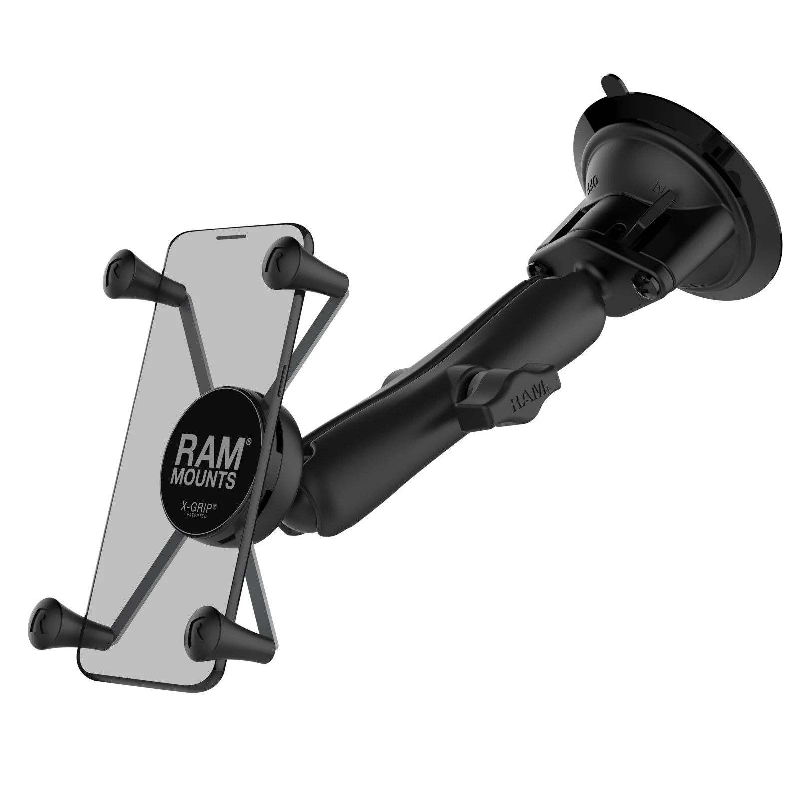 RAM X-Grip Large Phone Mount with Twist-Lock Suction Cup, Long Arm